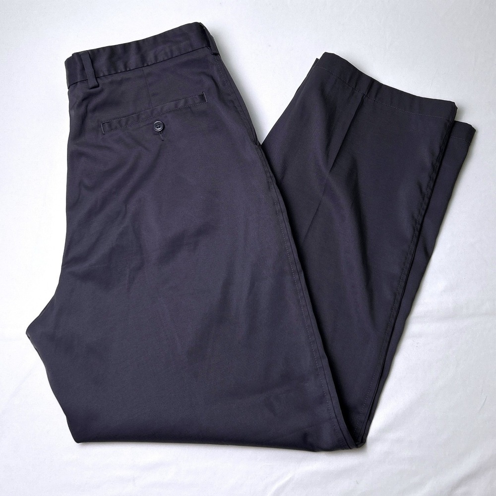 Pebble Beach Mens Performance Stretch Golf Chino Pants Size 34x30 Charcoal Gray
